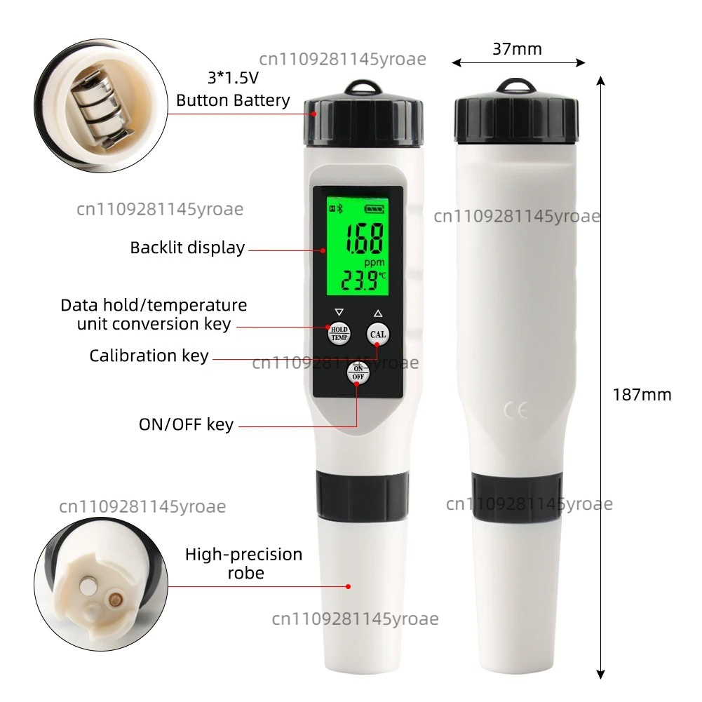 Test Instruments - Detector de Hidrogênio e Temperatura 2-em-1